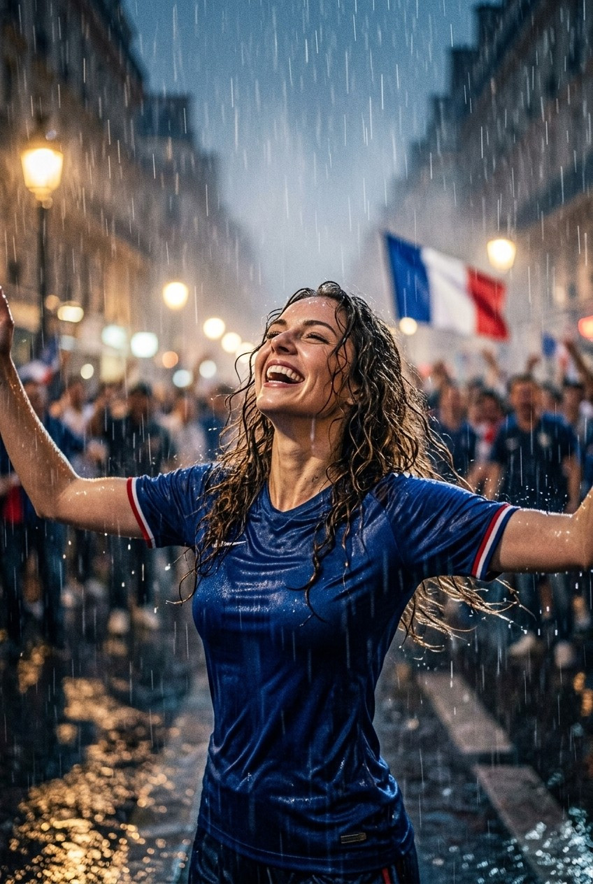 Football Star Poster Series — Rain Victory Street Portrait (Female)