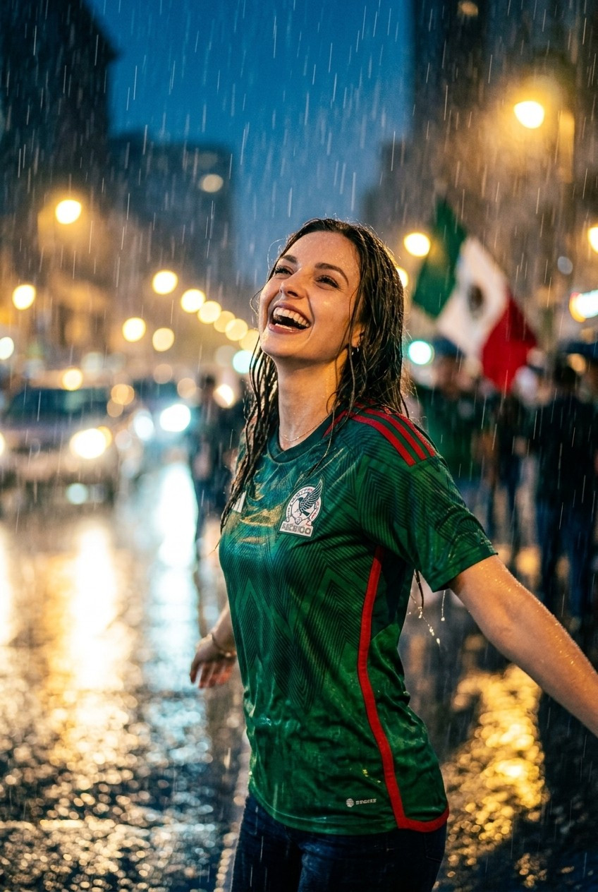 Football Star Poster Series — Rain Victory Street Portrait (Female)