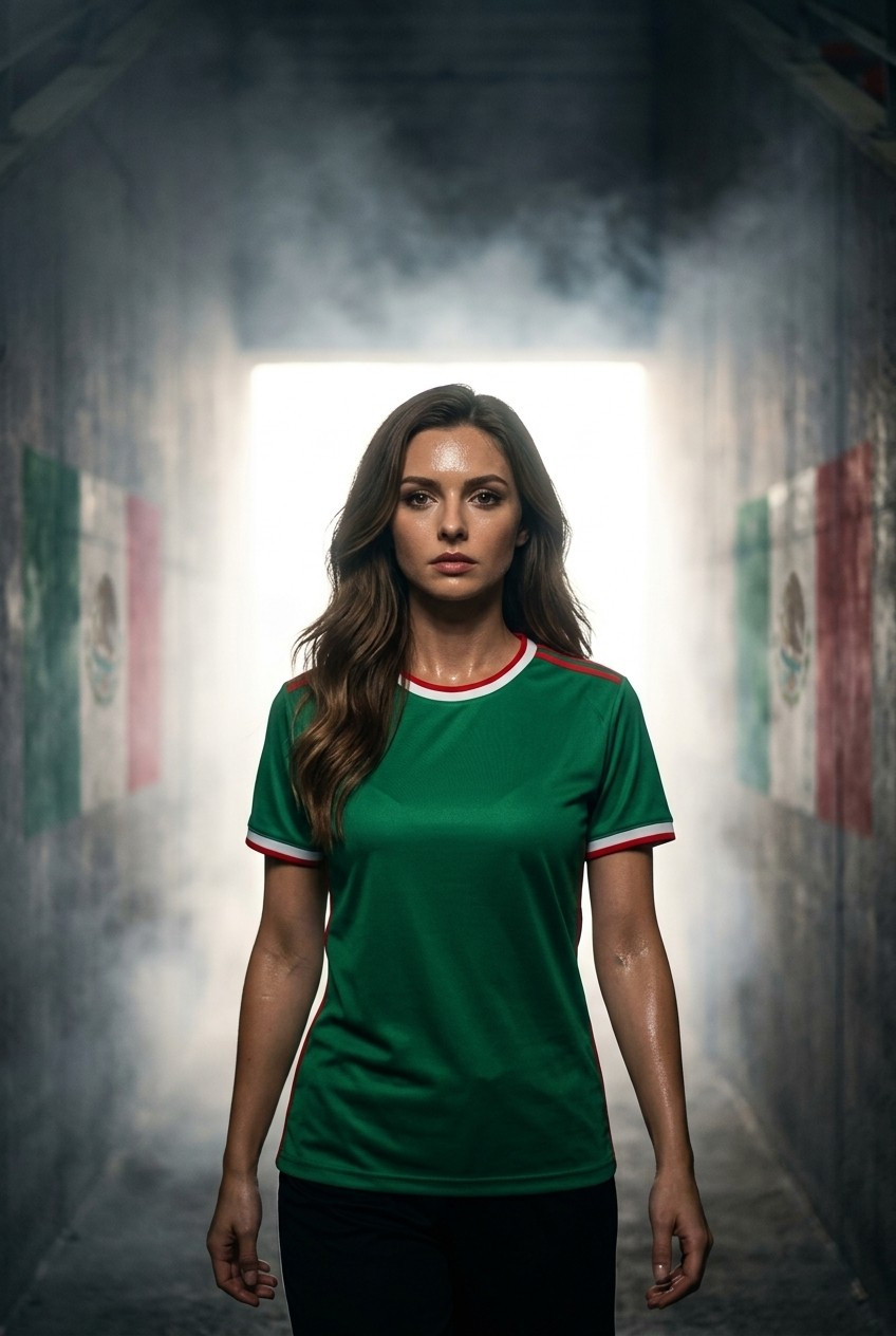 Football Star Poster Series — Tunnel Emotion Portrait (Female)