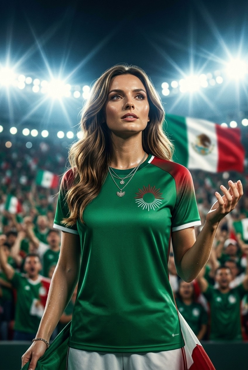 Football Star Poster Series — Stadium Light Portrait (Female)