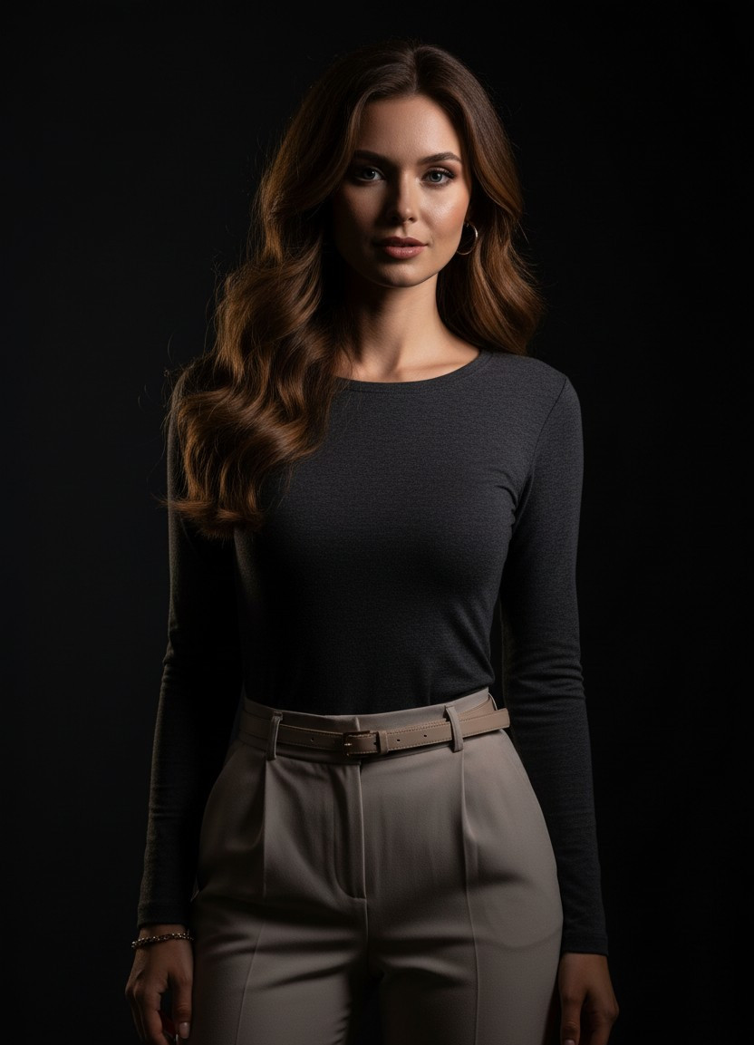 Professional Studio Mastershots — Dramatic Side Lighting (Female)