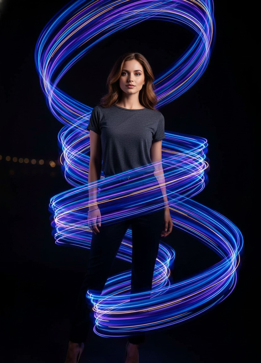 Experimental & Artistic Portraits — Light Painting Portrait (Female)