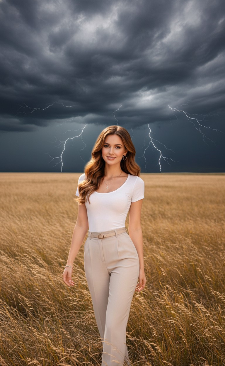 Grassland — Stormy Sky Grassland Scene (Female)