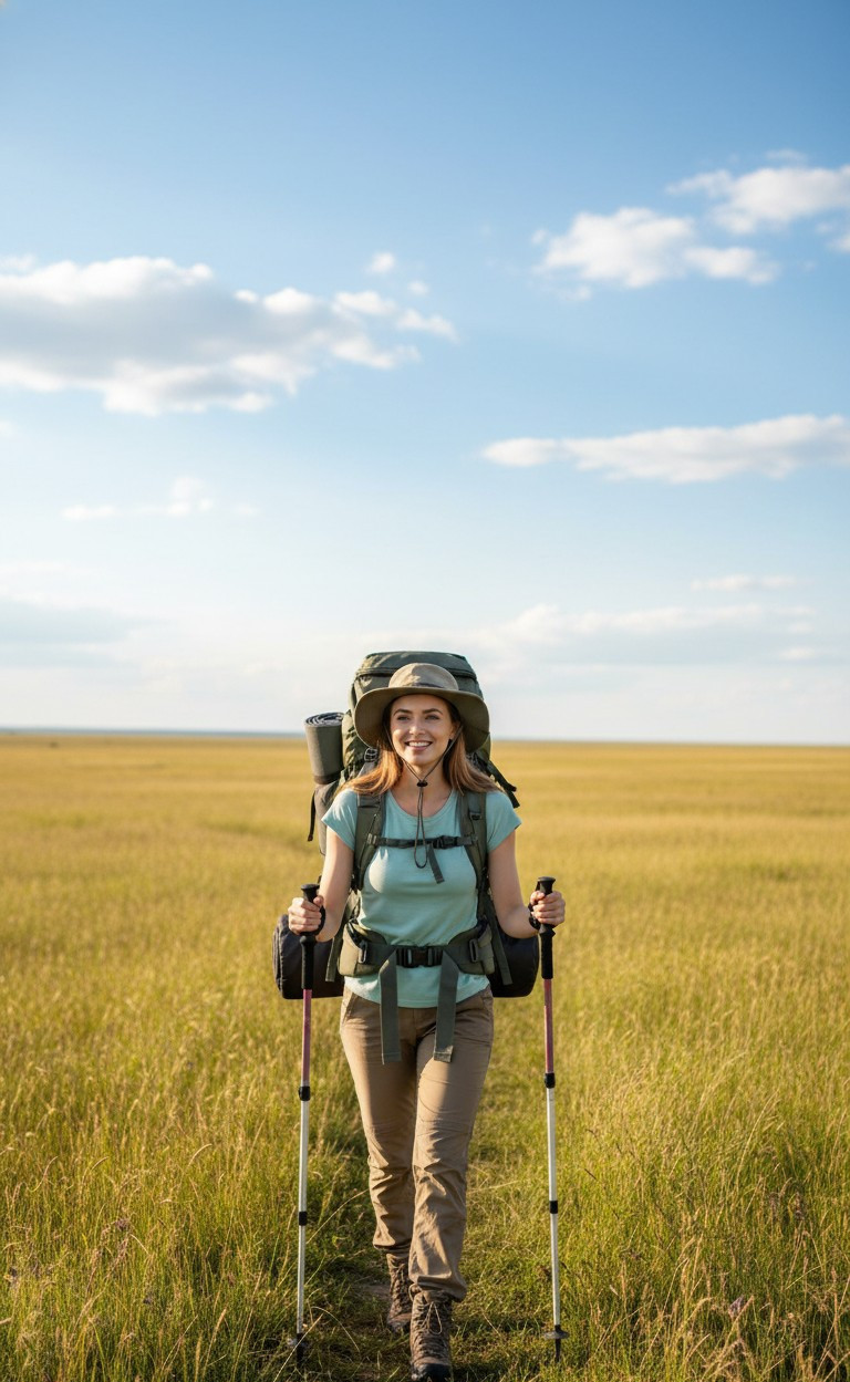 Grassland — Backpacker Adventure Portrait (Female)