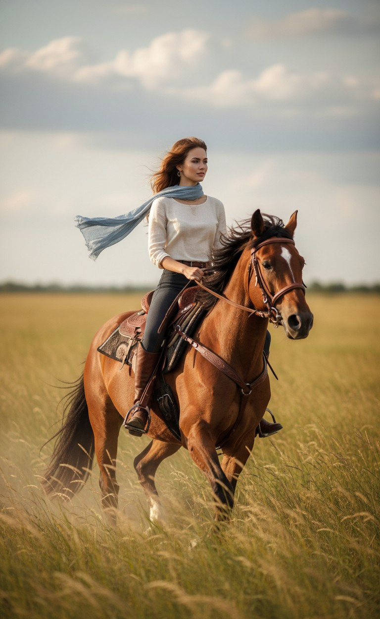 Grassland — Horseback Grassland Travel (Female)
