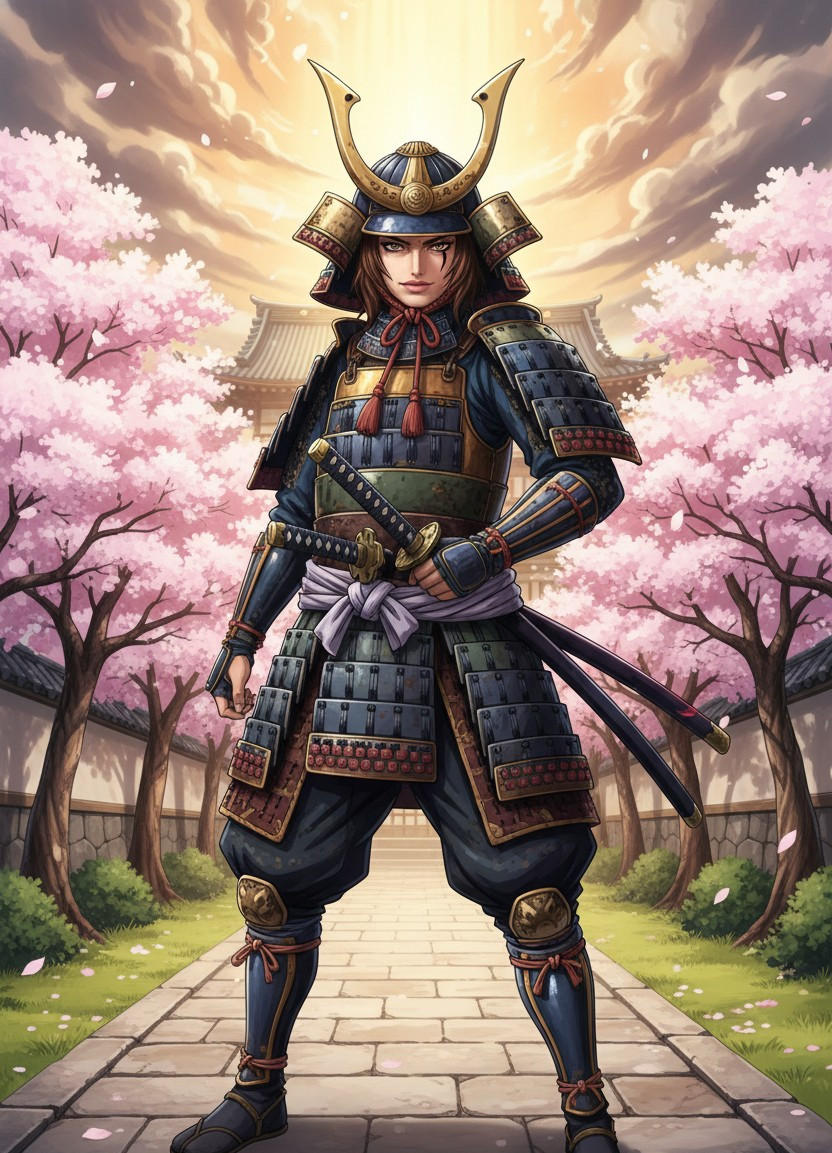 One Piece — Wano Samurai Style Portrait (Female)