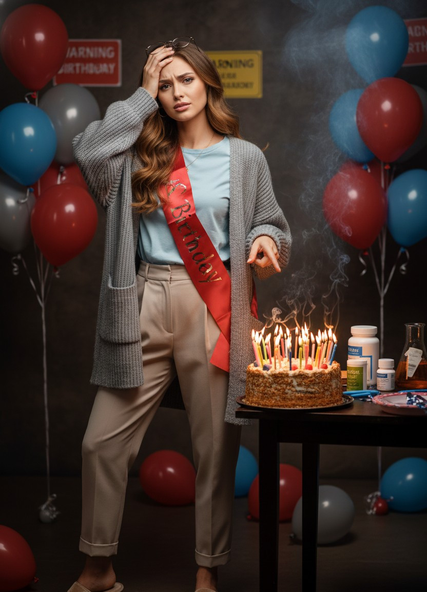 Funny Birthday Wish — Too Old Warning Scene (Female)