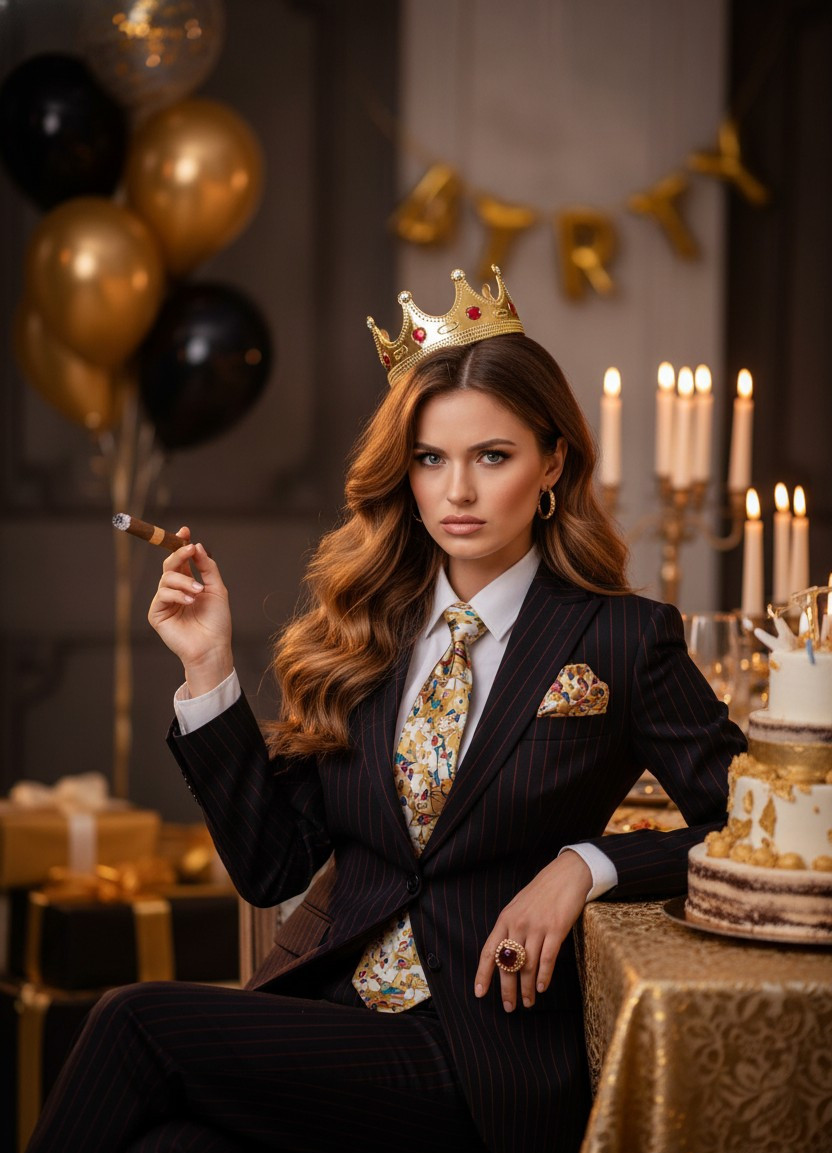 Funny Birthday Wish — Birthday Mafia Boss (Female)