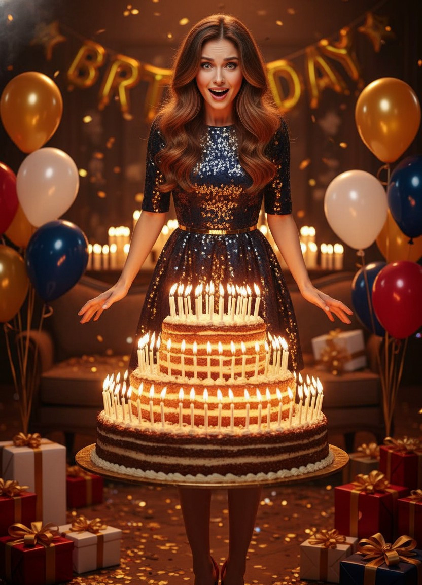 Funny Birthday Wish — Candle Fire Panic (Female)