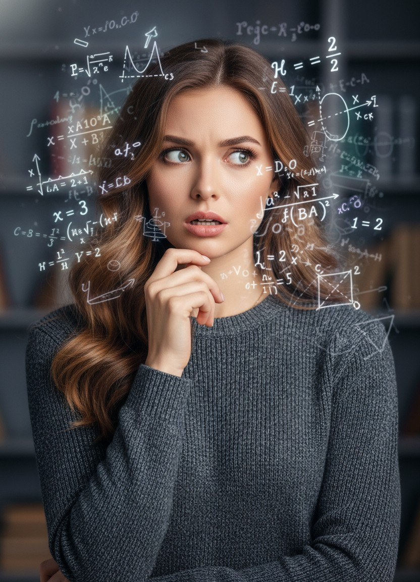 Meme Face Reality — Confused Math Meme (Female)