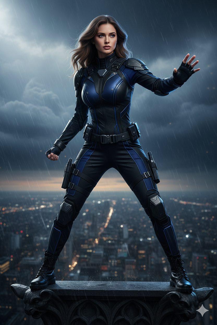 Iconic poses of different celebrity — Heroic Aura Pose (Female)