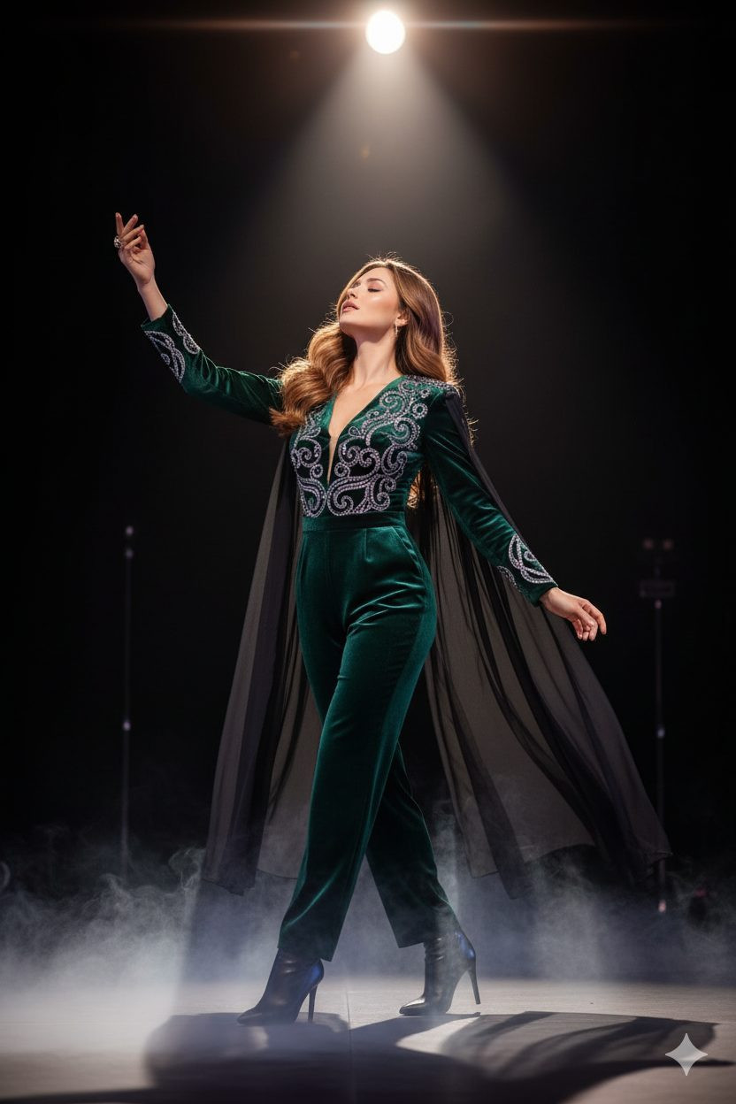 Iconic poses of different celebrity — Spotlight Serenade Stance (Female)