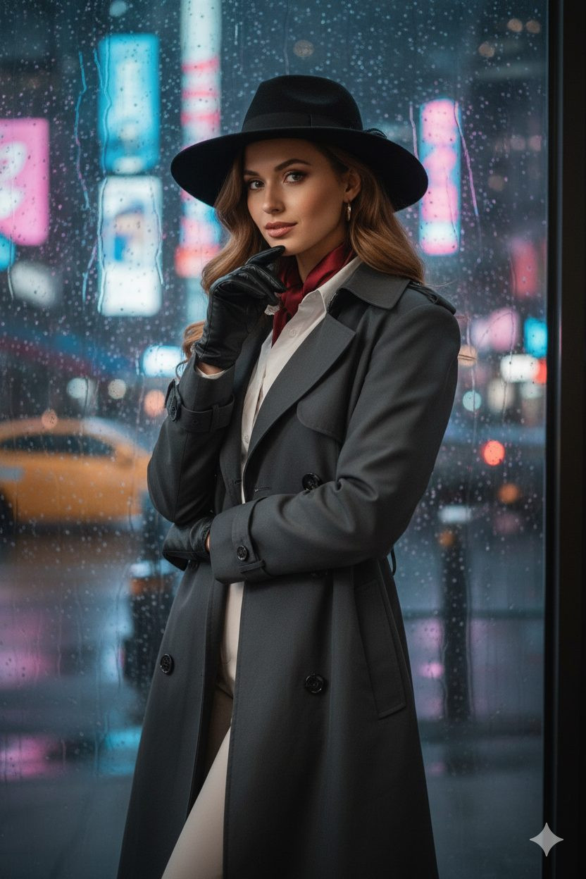 Iconic poses of different celebrity — Enigmatic Gaze Pose (Female)