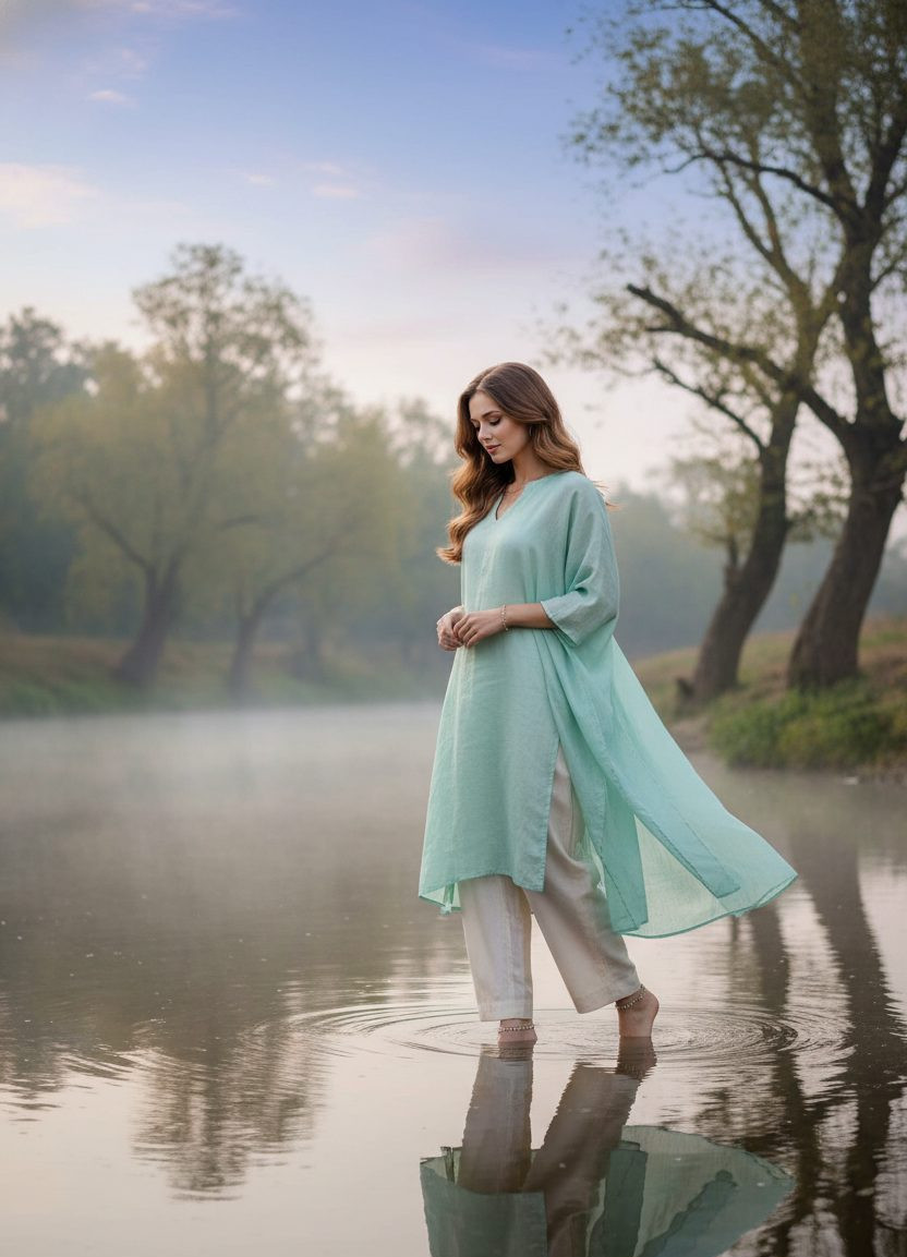 Iconic Bollywood Poses — Echoes by the River (Female)