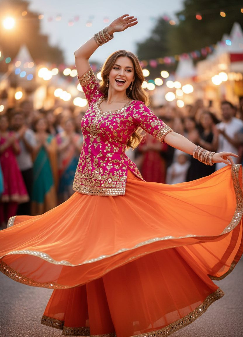 Iconic Bollywood Poses — Rhythmic Radiance (Female)