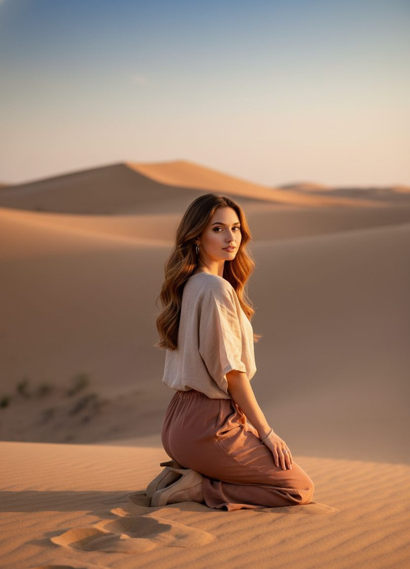 Iconic Bollywood Poses — Sands of Serenity (Female)