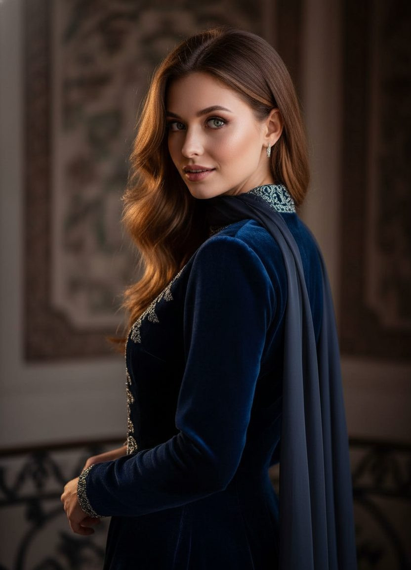 Iconic Bollywood Poses — Enigmatic Glance (Female)