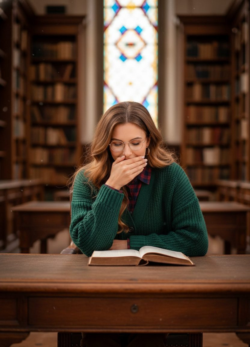 Mr. Bean Iconic Pose — Stifled Snicker (Female)