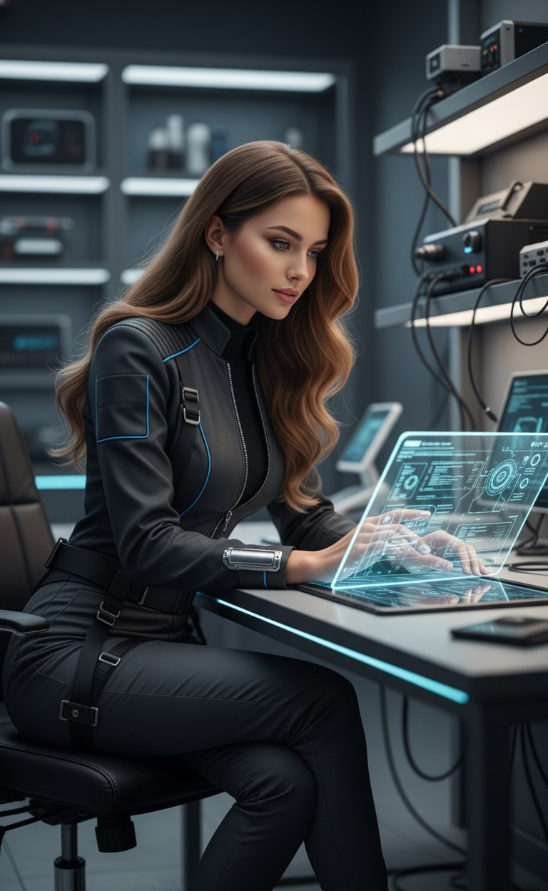 Sci-Fi & Futuristic — Future Tech Engineer (Female)