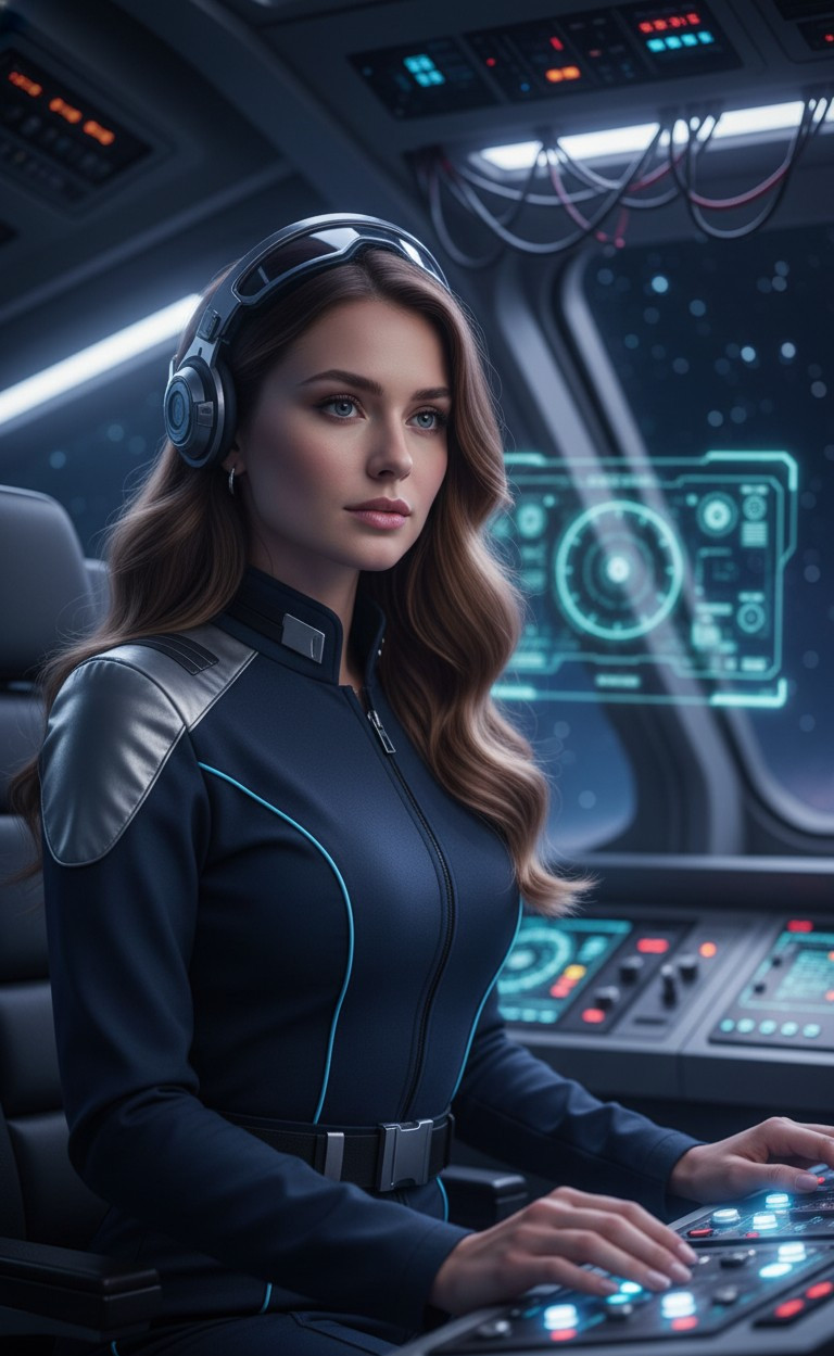 Sci-Fi & Futuristic — Interstellar Pilot (Female)