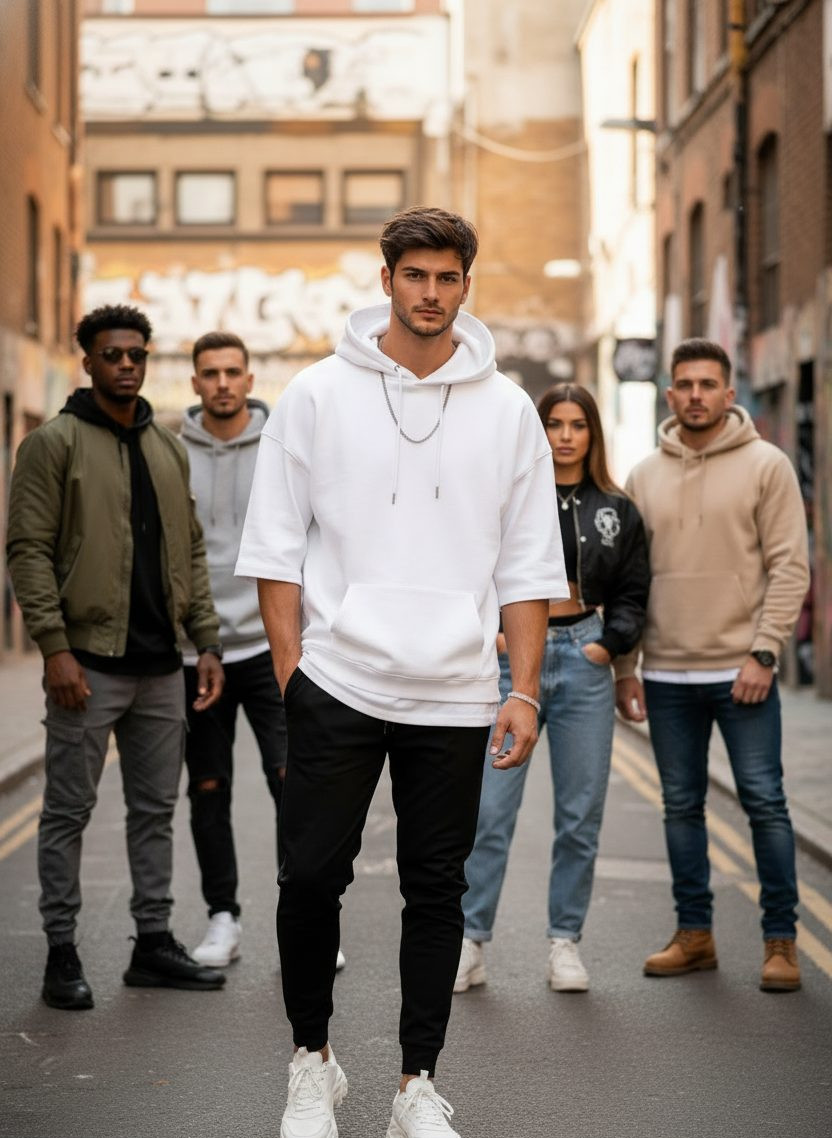 Fashion & Lifestyle — Group Streetwear Hangout (Male)