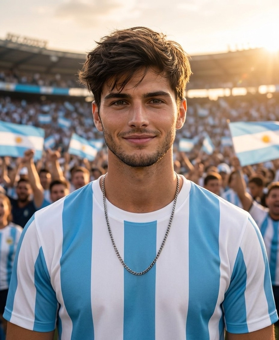 Football Fan Reactions — Cinematic stadium fan portrait (Male)