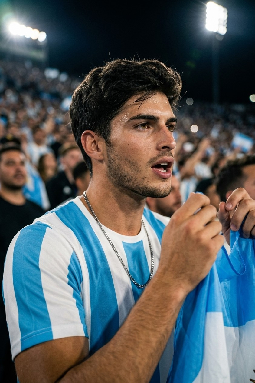 Football Fan Reactions — Stadium Emotion Close-Up (Male)