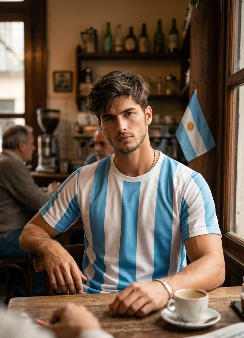 Supporter Lifestyle Portraits — vintage football café portrait (Male)