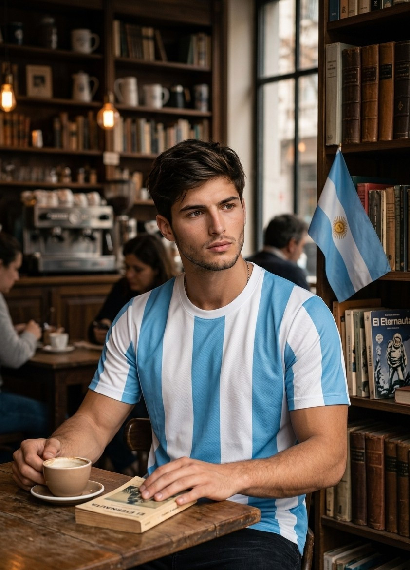 Supporter Lifestyle Portraits — cozy library café portrait (Male)