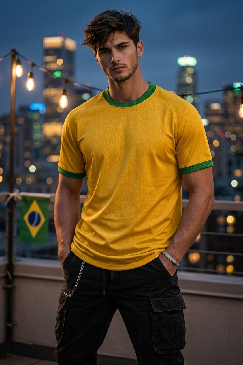 Supporter Lifestyle Portraits — rooftop night breeze portrait (Male)