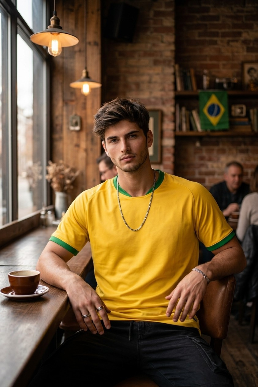 Supporter Lifestyle Portraits — vintage football café portrait (Male)