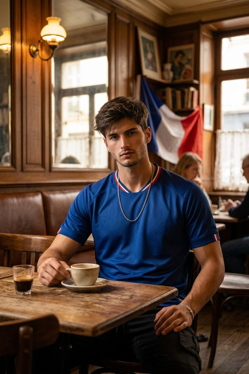 Supporter Lifestyle Portraits — vintage football café portrait (Male)