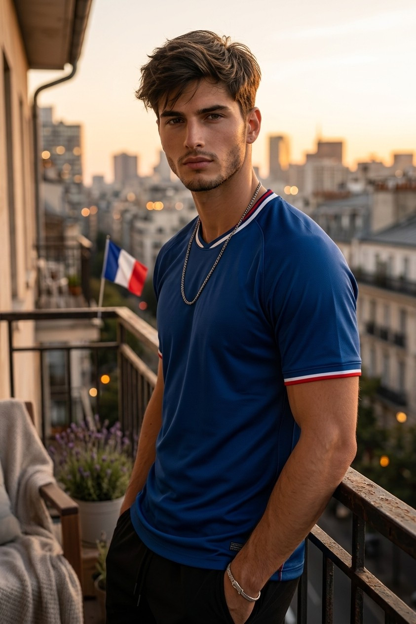 Supporter Lifestyle Portraits — sunset balcony supporter portrait (Male)