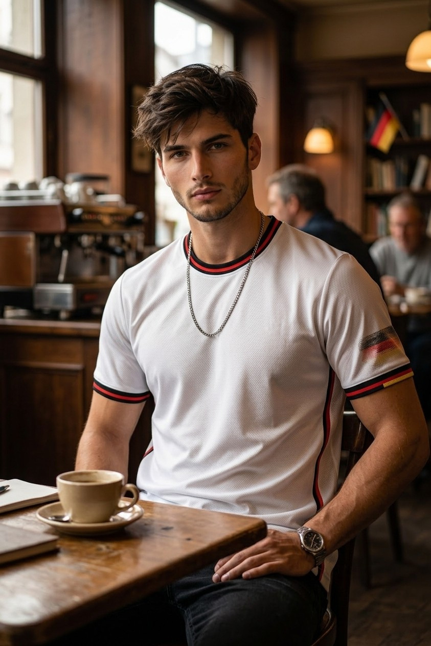 Supporter Lifestyle Portraits — vintage football café portrait (Male)
