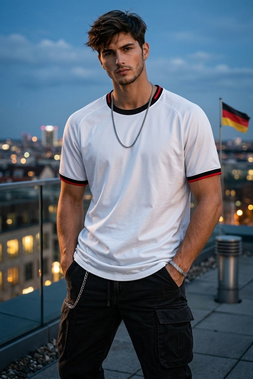 Supporter Lifestyle Portraits — rooftop night breeze portrait (Male)