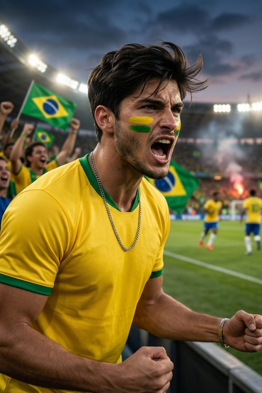 Football Fan Reactions — TOUCHLINE EMOTION SHOT (Male)