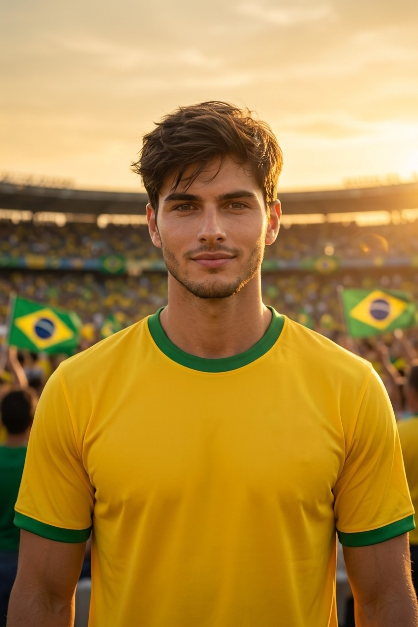 Football Fan Reactions — Cinematic stadium fan portrait (Male)