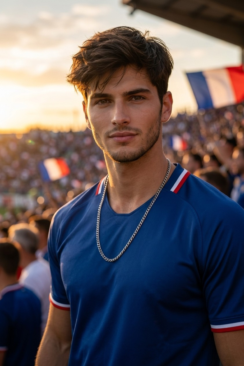 Football Fan Reactions — Cinematic stadium fan portrait (Male)