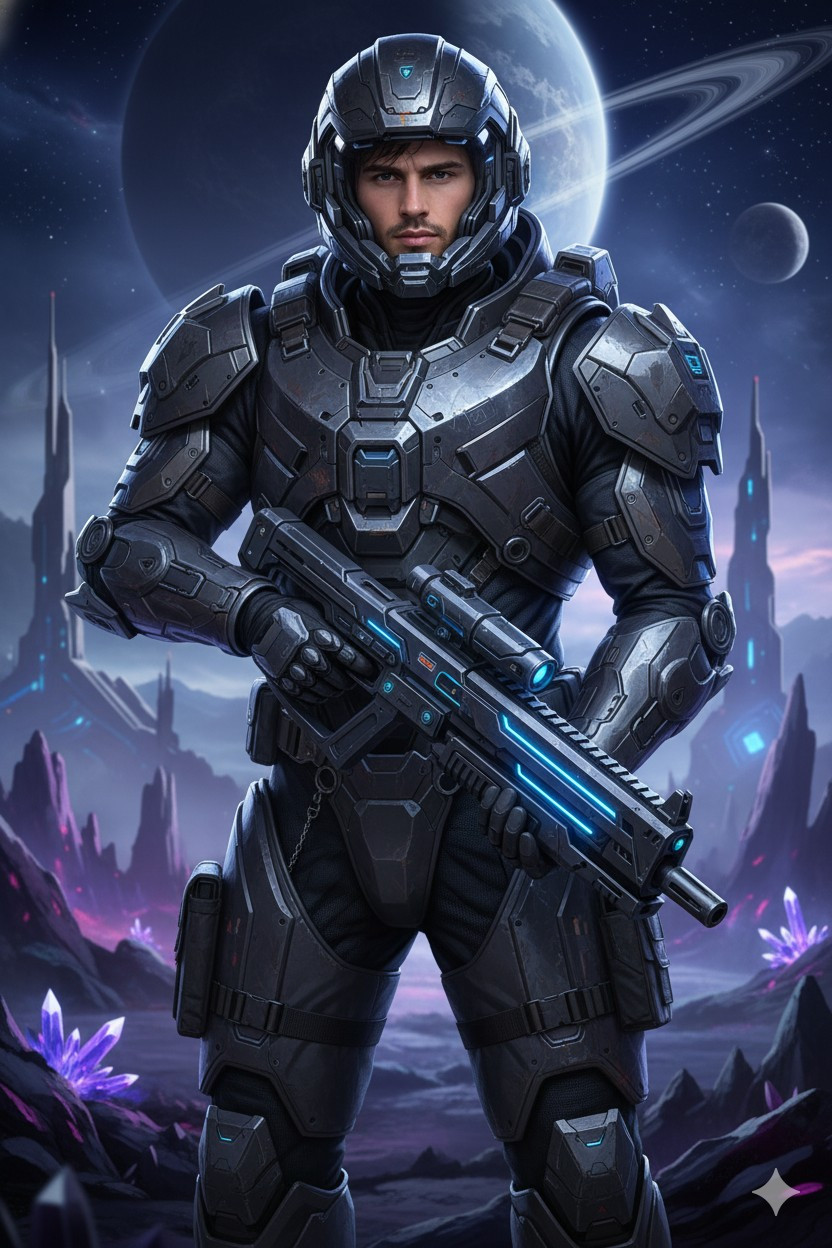 Cinematic Game Heroes — Space Marine Soldier (Male)