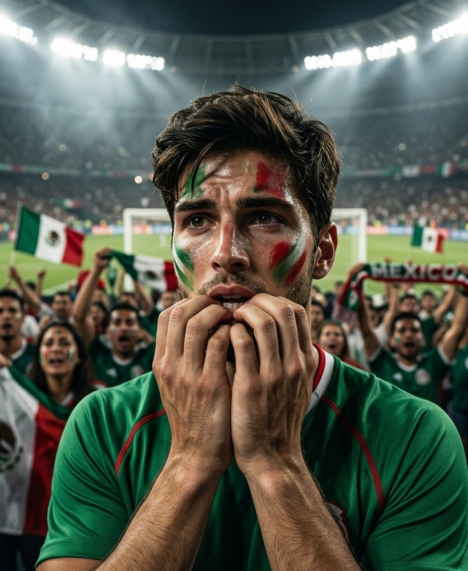 Football Fan Reactions — PENALTY TENSION CLOSE-UP (Male)