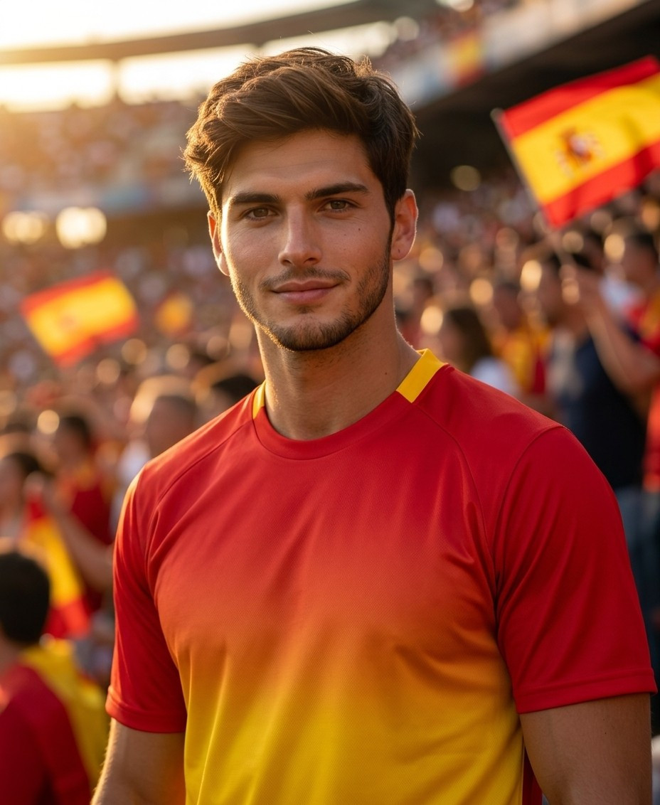 Football Fan Reactions — Cinematic stadium fan portrait (Male)