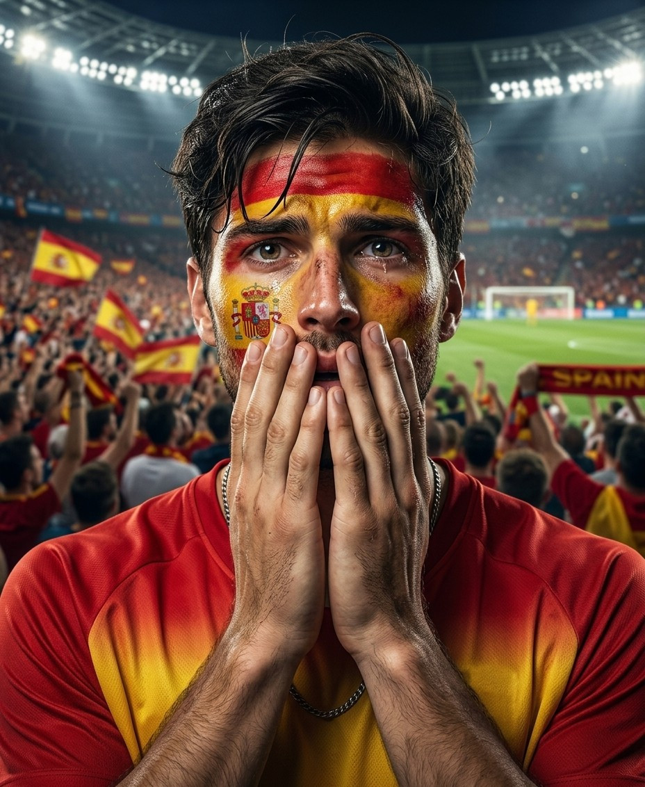 Football Fan Reactions — PENALTY TENSION CLOSE-UP (Male)