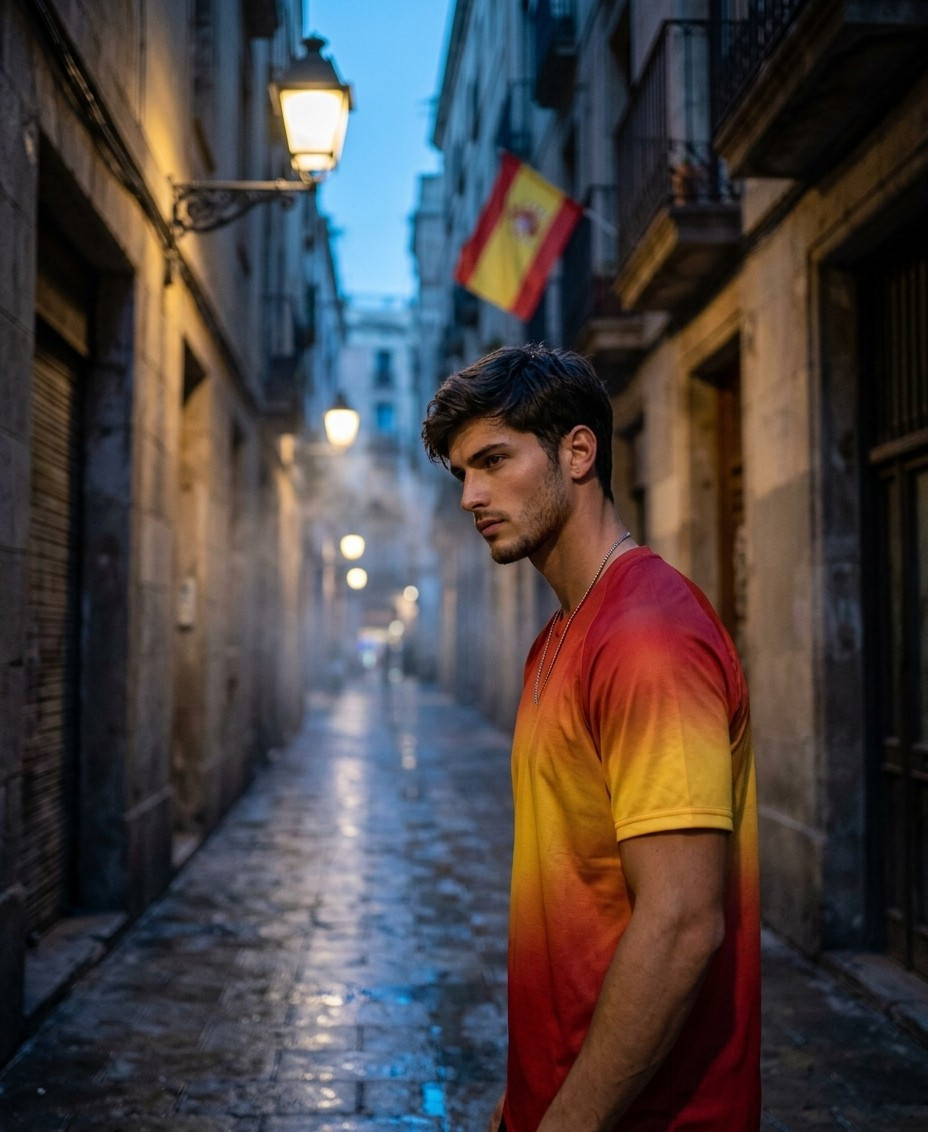 Supporter Lifestyle Portraits — old alley football portrait (Male)