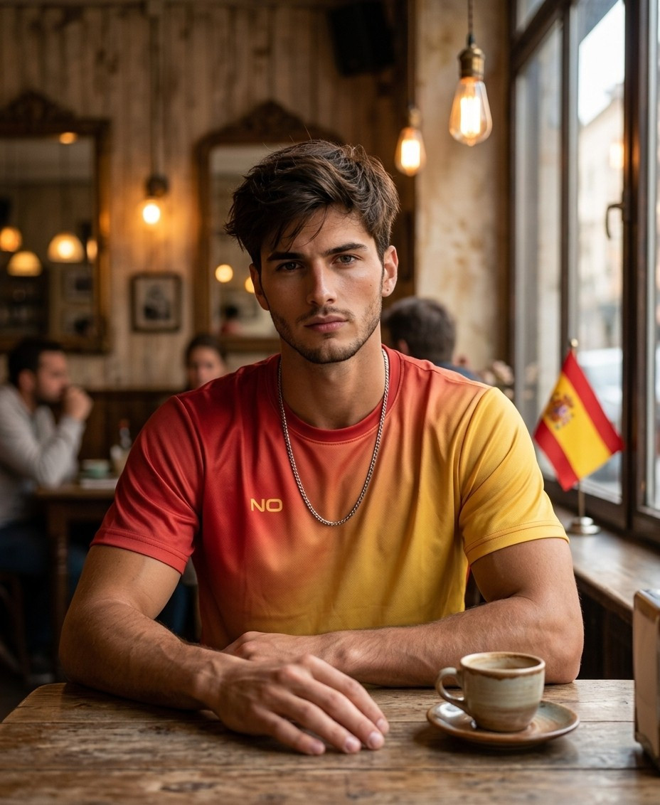 Supporter Lifestyle Portraits — vintage football café portrait (Male)