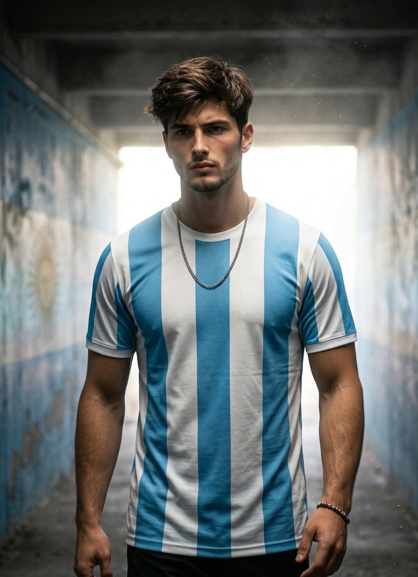 Football Star Poster Series — Tunnel Emotion Portrait (Male)