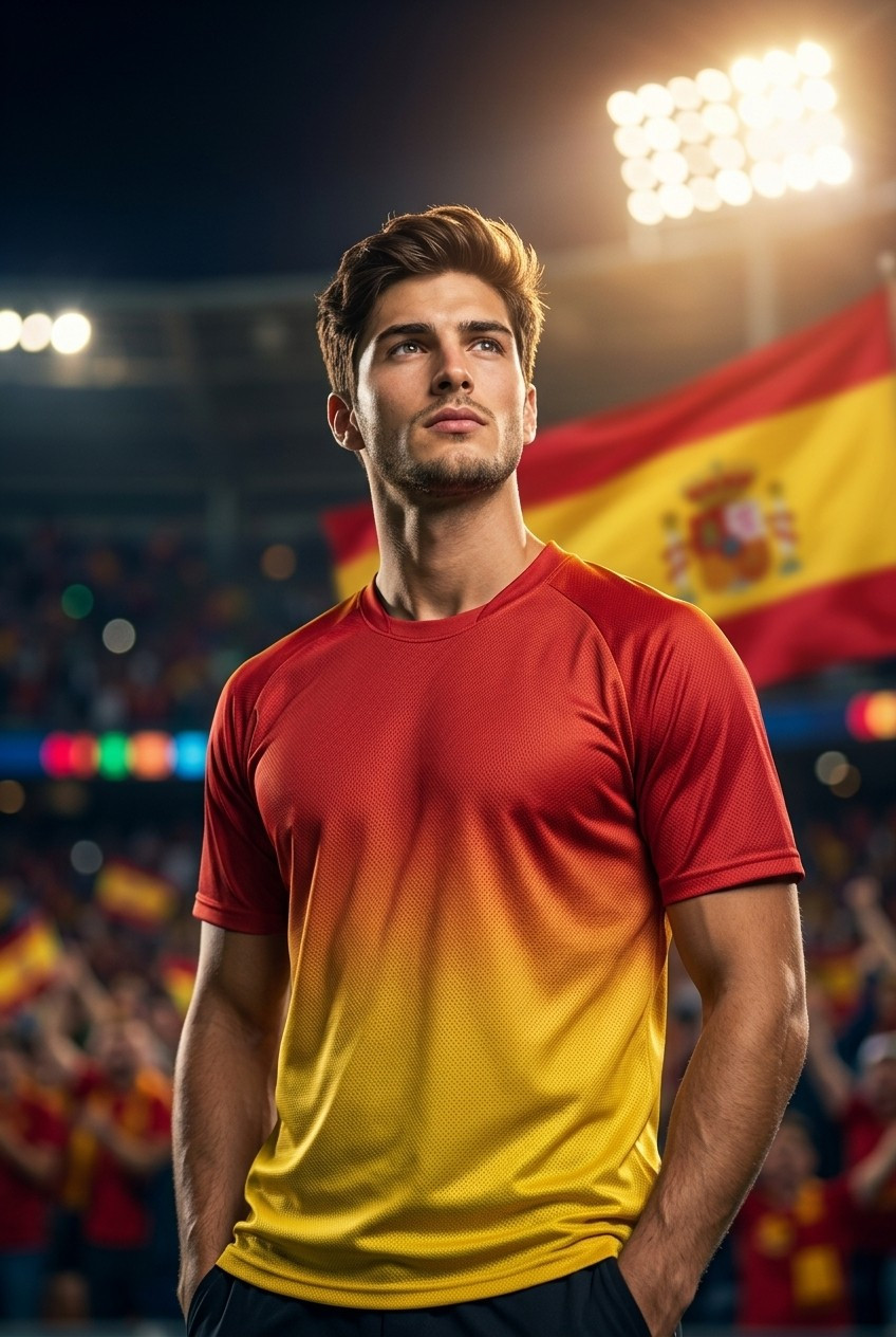 Football Star Poster Series — Stadium Light Portrait (Male)