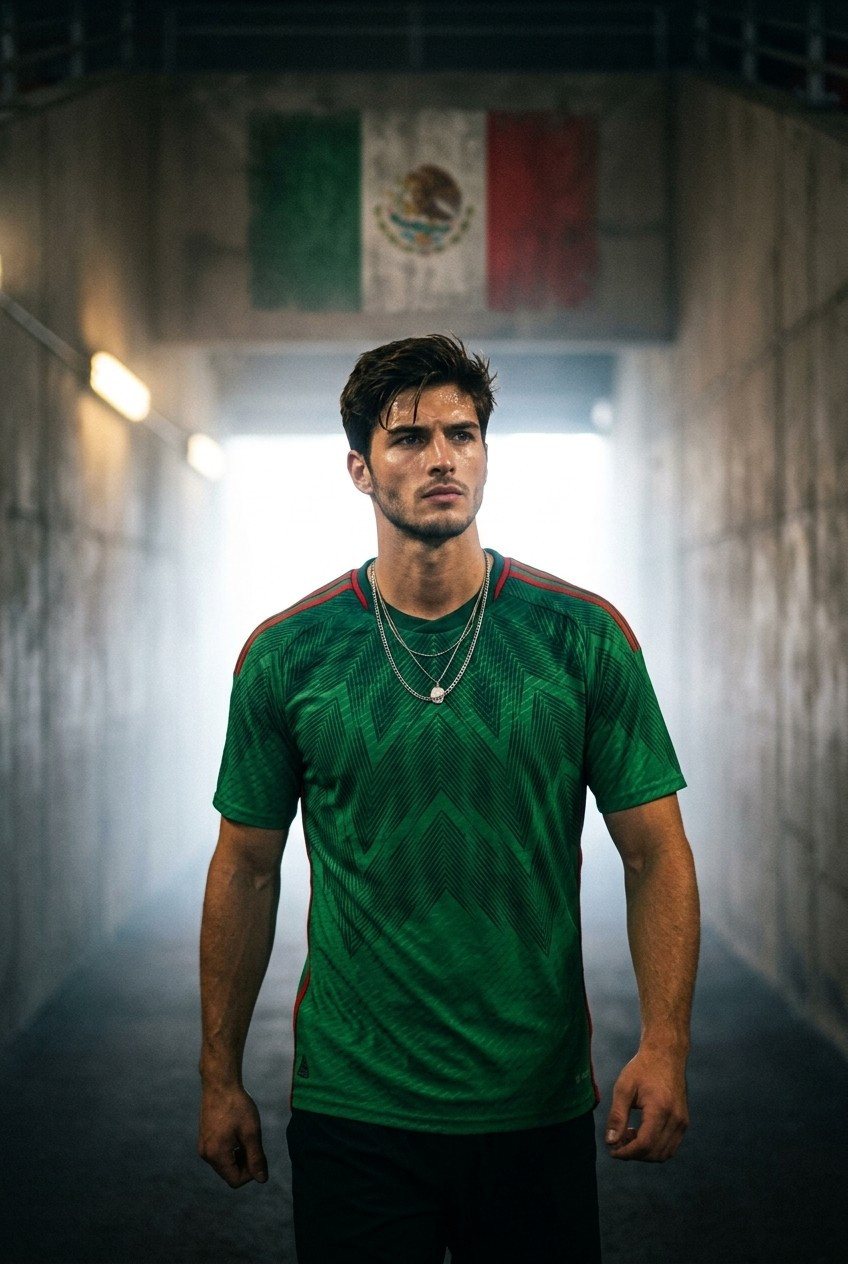 Football Star Poster Series — Tunnel Emotion Portrait (Male)