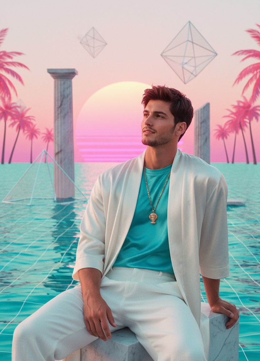 Pixel Legend (Meme-Core) — The Vaporwave Dream (Male)