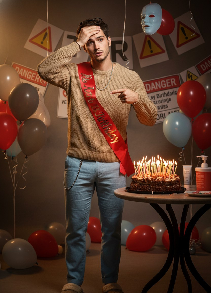 Funny Birthday Wish — Too Old Warning Scene (Male)