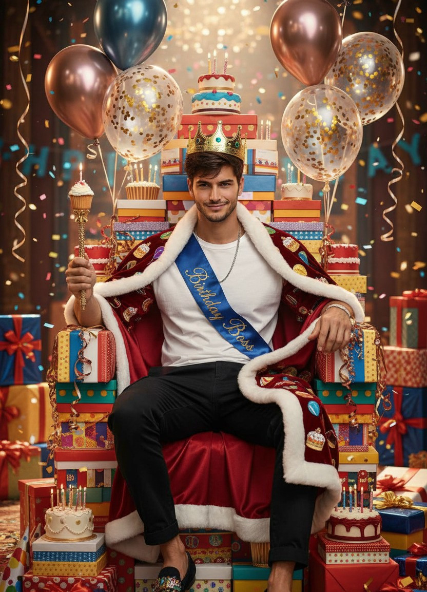 Funny Birthday Wish — Birthday King/Queen Throne (Male)
